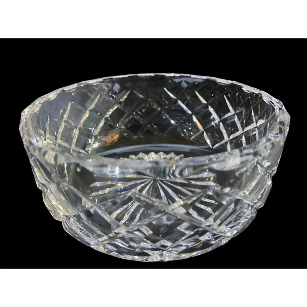 Vintage Cut Glass Crystal Bowl 6